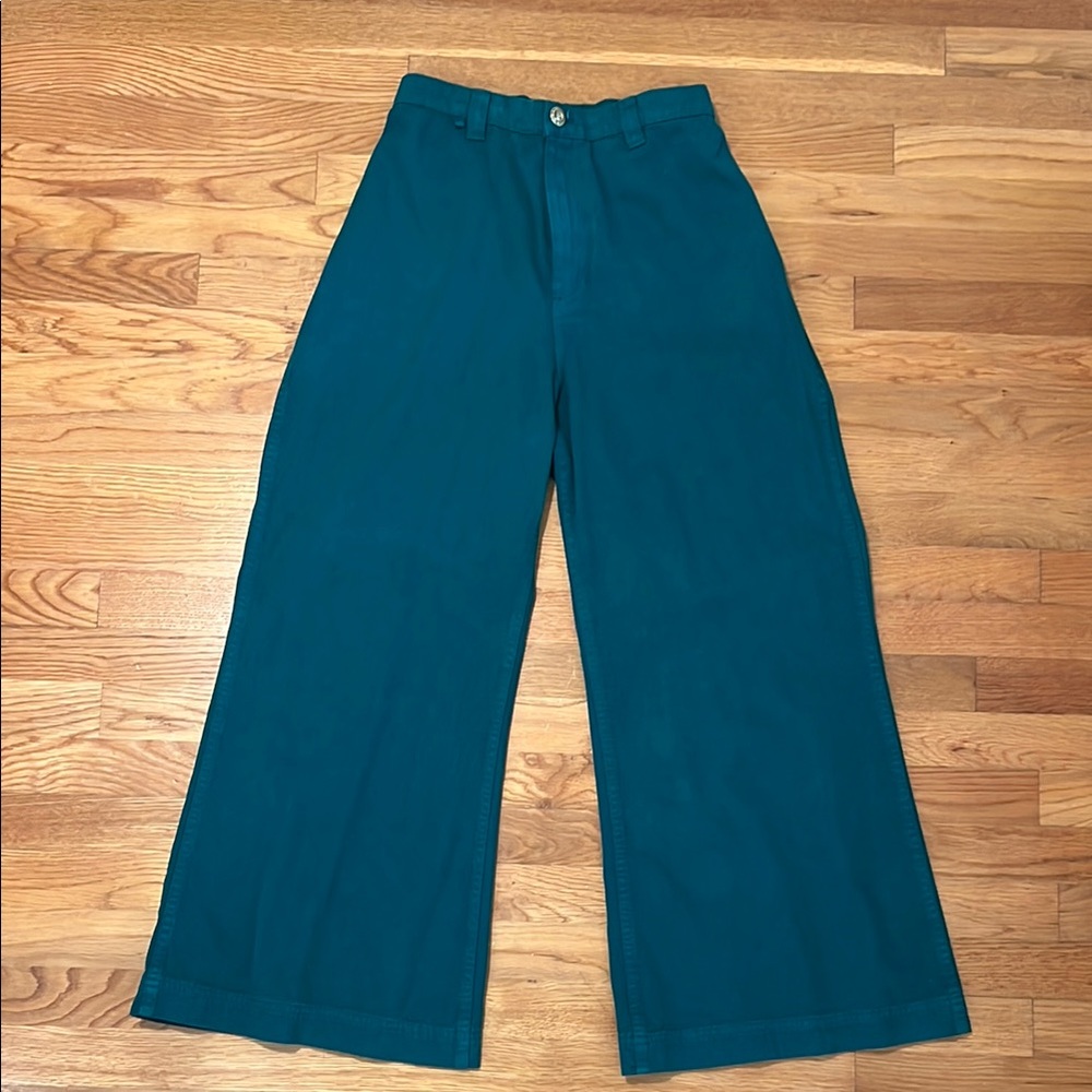 Teal Wide-Leg Pants
